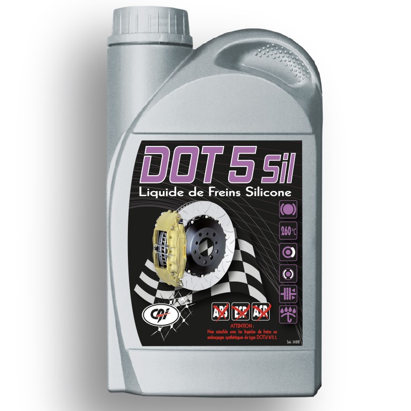 Liquide de frein silicone Dot 5 Restom 1L - Équipement auto
